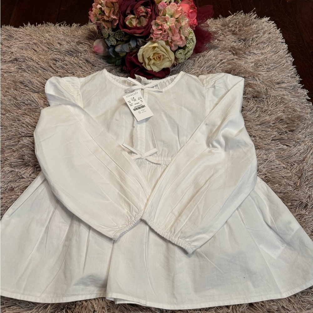 Crewcut Babydoll Top with Bows.  NWT  Size YM